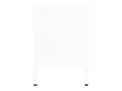 Mueble para el televisor acero y vidrio blanco 90x30x44 cm