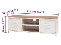 Mueble para la televisión blanco 120x30x40 cm