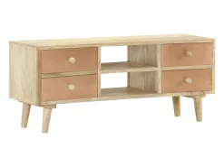 Mueble para la TV madera maciza de mango 110x30x45 cm