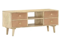 Mueble para la TV madera maciza de mango 110x30x45 cm