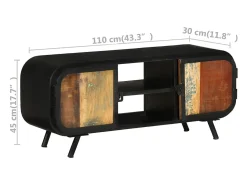 Mueble para la TV madera maciza reciclada 110x30x45 cm