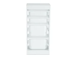 Mueble para niños con 4 cubos de almacenaje blanco