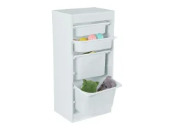 Mueble para niños con 4 cubos de almacenaje blanco
