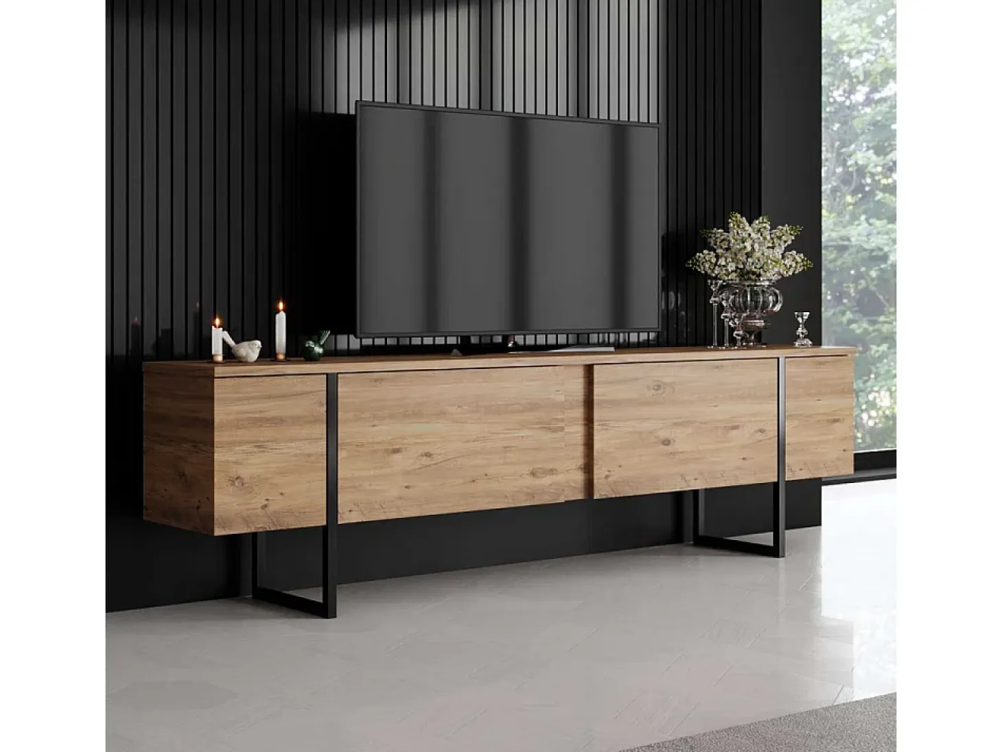 Mueble para TV - Luxe - Pino Atlántico Negro