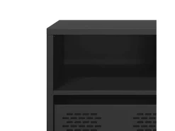 Mueble para TV acero laminado en frío negro 135x39x43,5 cm