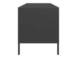 Mueble para TV acero laminado en frío negro 135x39x43,5 cm