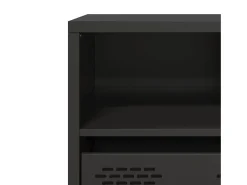 Mueble para TV acero laminado en frío negro 68x39x43,5 cm