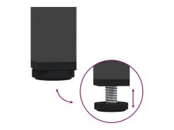 Mueble para TV acero laminado en frío negro 68x39x43,5 cm