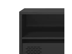 Mueble para TV acero laminado en frío negro 135x39x43,5 cm