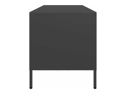 Mueble para TV acero laminado en frío negro 135x39x43,5 cm