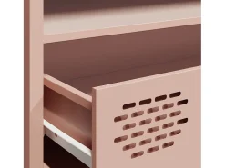Mueble para TV acero laminado en frío rosa 202x39x43,5 cm