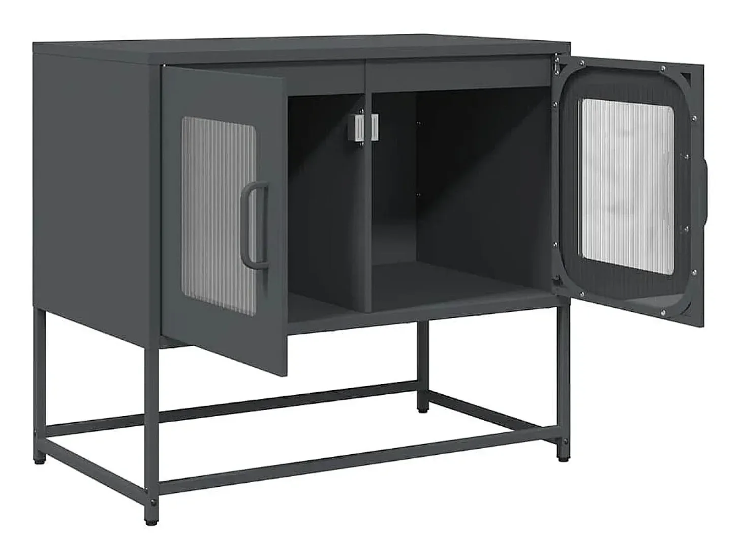 Mueble para TV acero laminado en frío antracita 68x39x60,5 cm