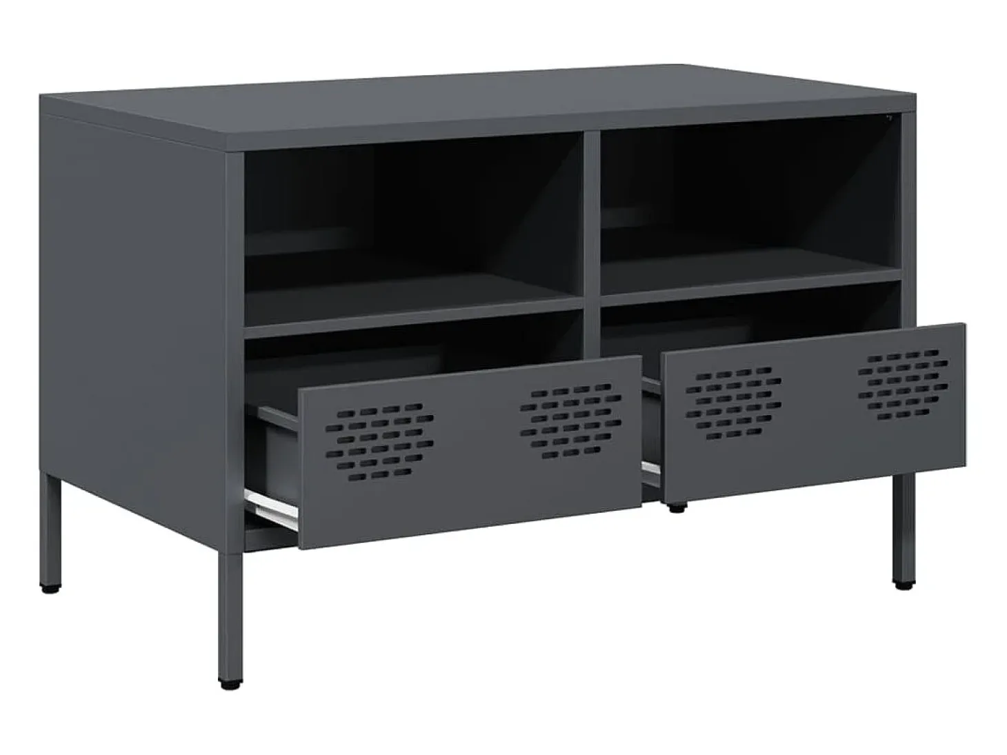 Mueble para TV acero laminado en frío antracita 68x39x43,5 cm