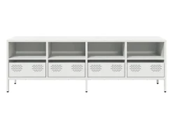 Mueble para TV acero laminado en frío blanco 135x39x43,5 cm