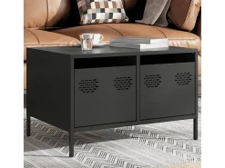 Mueble para TV acero laminado en frío negro 68x50x43,5 cm