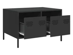 Mueble para TV acero laminado en frío negro 68x50x43,5 cm