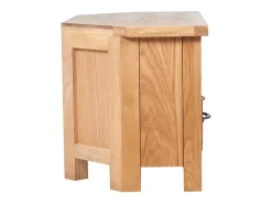 Mueble para TV con cajones madera maciza de roble 88x42x46 cm