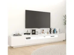 Mueble para TV con luces LED blanco 260x35x40 cm ES13336