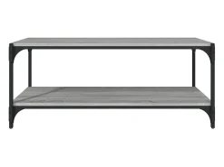 Mueble para TV contrachapada y acero gris Sonoma 100x33x41 cm
