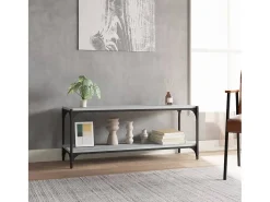 Mueble para TV contrachapada y acero gris Sonoma 100x33x41 cm