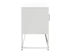 Mueble para TV de acero blanco 100,5x39x60,5 cm