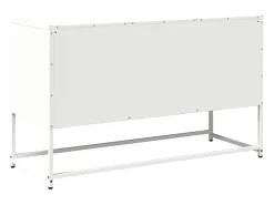Mueble para TV de acero blanco 100,5x39x60,5 cm