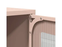Mueble para TV de acero rosa 100,5x39x60,5 cm
