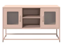 Mueble para TV de acero rosa 100,5x39x60,5 cm