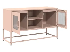 Mueble para TV de acero rosa 100,5x39x60,5 cm