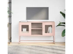 Mueble para TV de acero rosa 100,5x39x60,5 cm