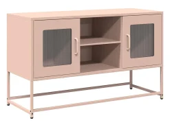 Mueble para TV de acero rosa 100,5x39x60,5 cm