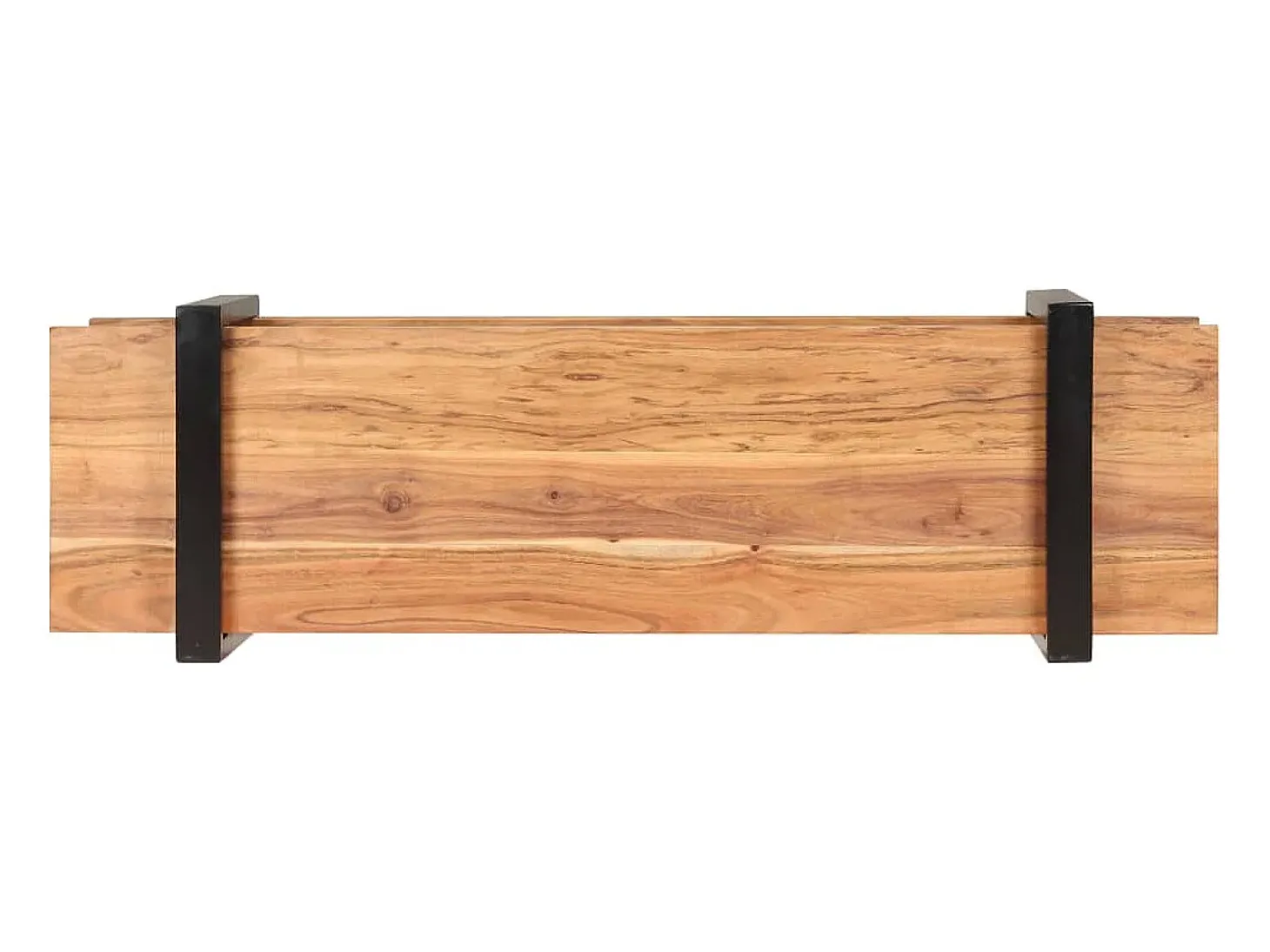 Mueble para TV de madera maciza de acacia 130x40x40 cm