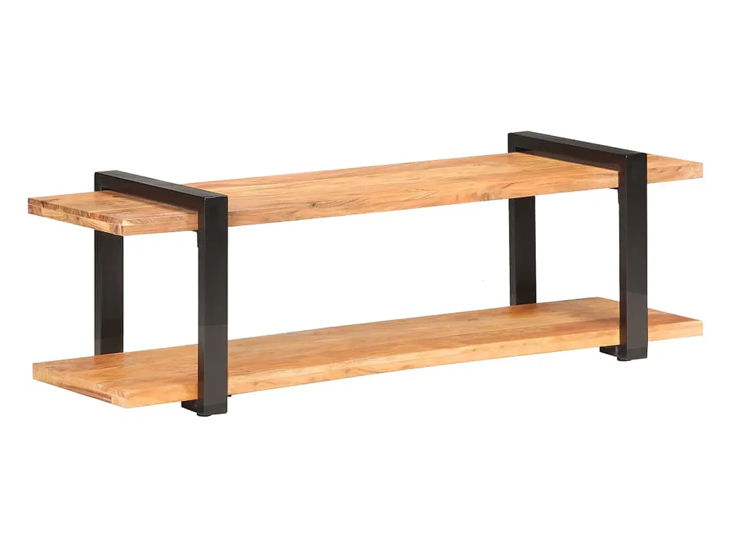Mueble para TV de madera maciza de acacia 130x40x40 cm