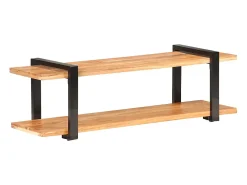 Mueble para TV de madera maciza de acacia 130x40x40 cm