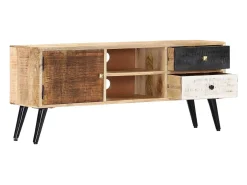 Mueble para TV de madera maciza de mango 115x30x47 cm