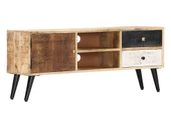 Mueble para TV de madera maciza de mango 115x30x47 cm