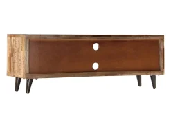 Mueble para TV de madera maciza de mango 118x30x40 cm