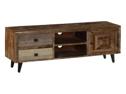 Mueble para TV de madera maciza de mango 118x30x40 cm
