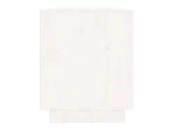 Mueble para TV de madera maciza de pino blanco 110,5x35x44 cm