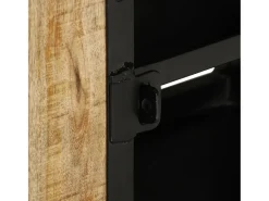 Mueble para TV de madera maciza de mango rugosa 110x30x45 cm