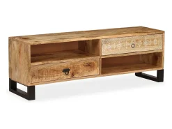 Mueble para TV de mandera maciza de mango 120x30x40 cm