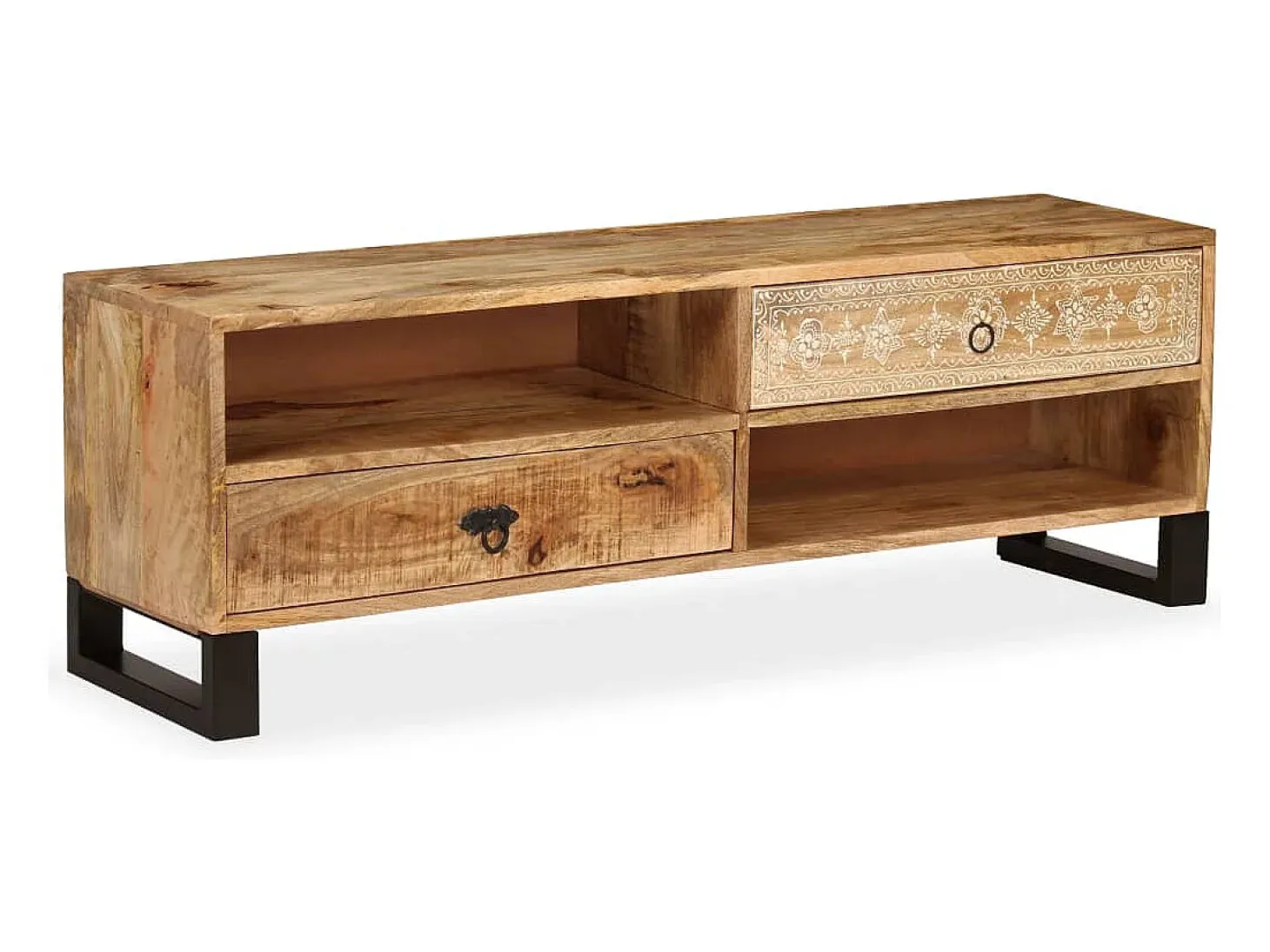Mueble para TV de mandera maciza de mango 120x30x40 cm
