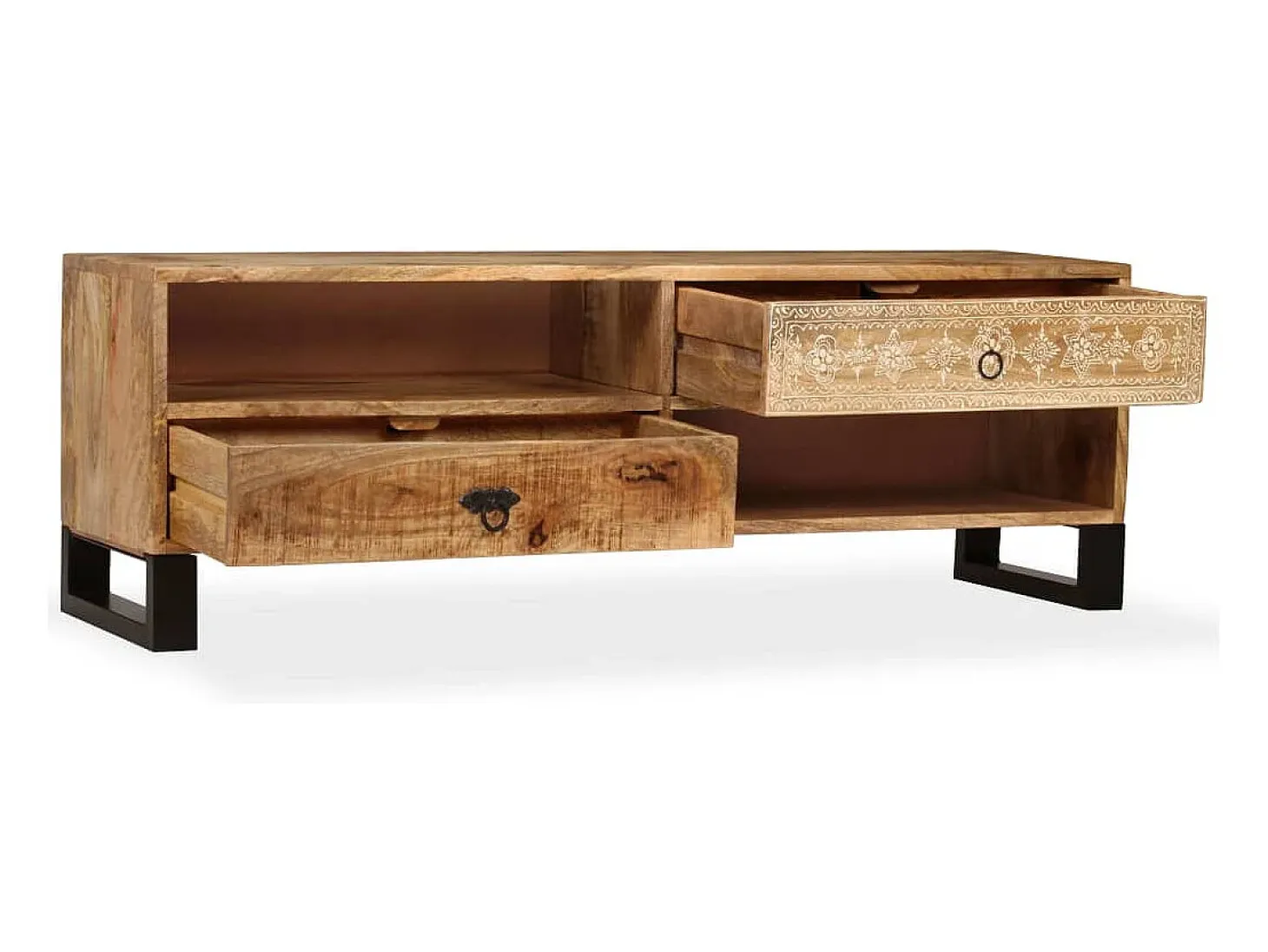 Mueble para TV de mandera maciza de mango 120x30x40 cm
