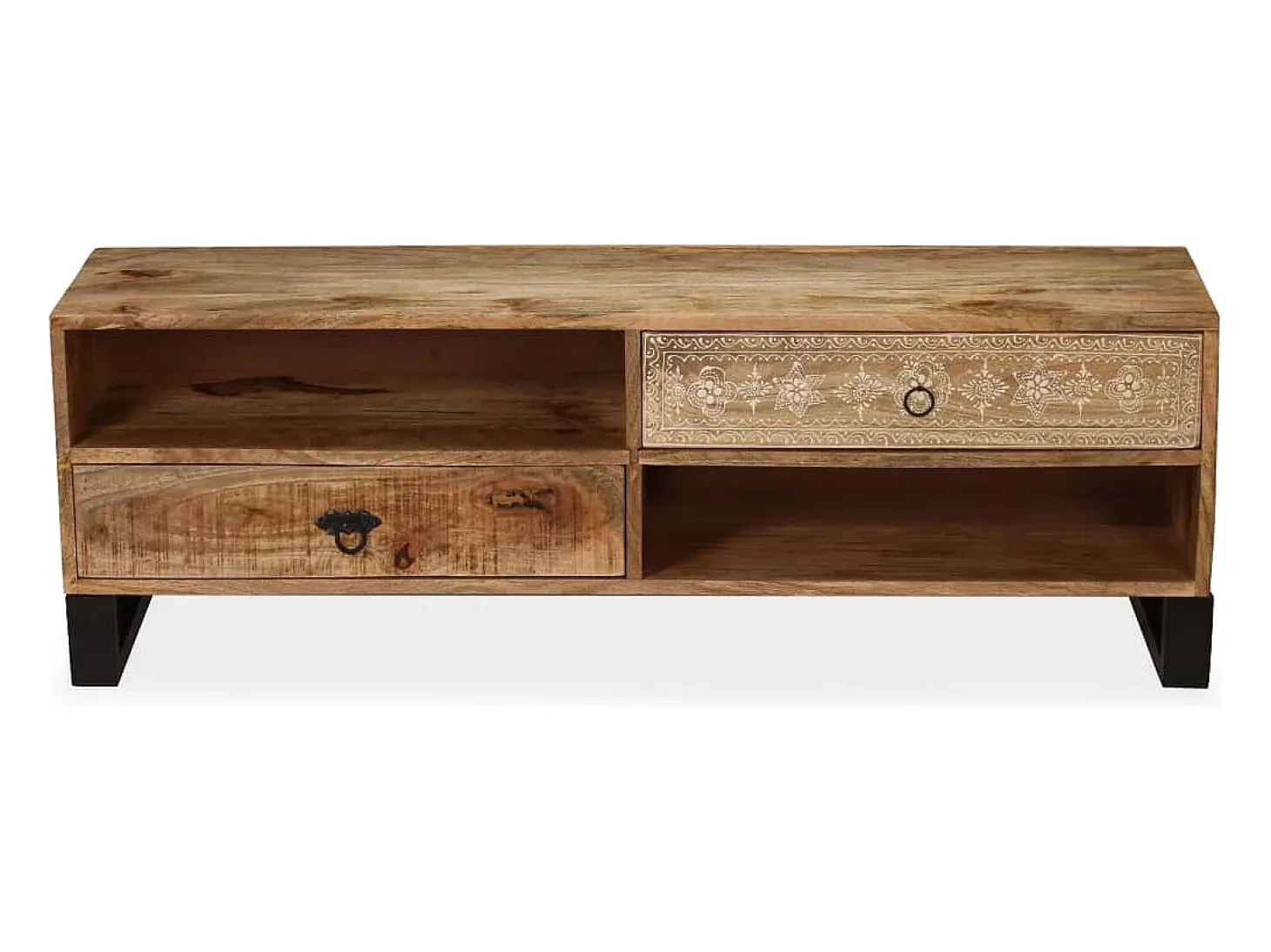 Mueble para TV de mandera maciza de mango 120x30x40 cm