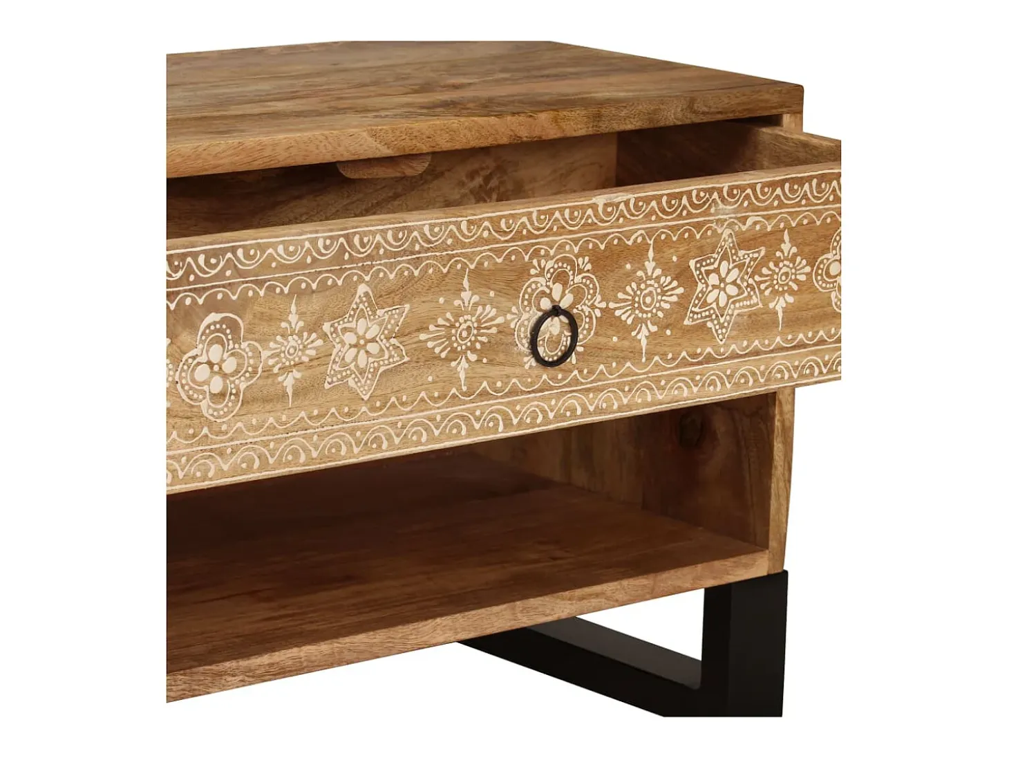 Mueble para TV de mandera maciza de mango 120x30x40 cm