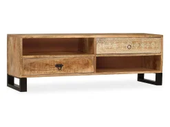 Mueble para TV de mandera maciza de mango 120x30x40 cm