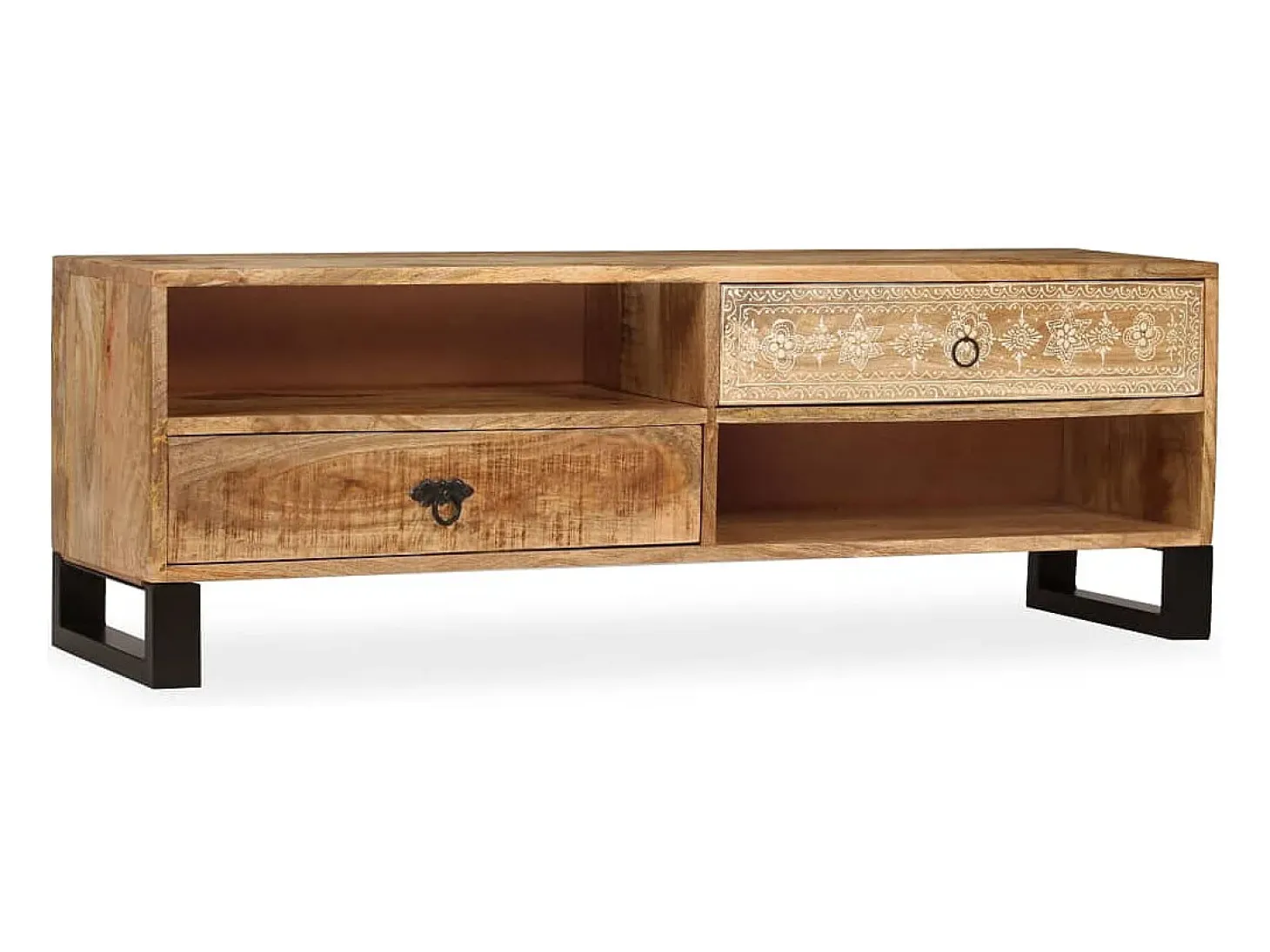 Mueble para TV de mandera maciza de mango 120x30x40 cm