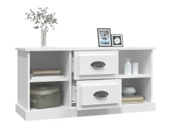 Mueble para TV madera contrachapada blanco 99,5x35,5x48 cm