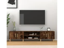 Mueble para TV madera contrachapada roble ahumado 180x31,5x40cm