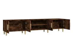 Mueble para TV madera contrachapada roble ahumado 180x31,5x40cm
